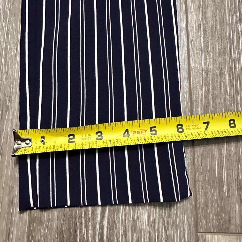 🛍️NWOT. Peck & Peck petite black with white striped stretch pants Size 4P - Picture 6 of 9